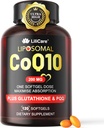 CoQ10-200mg-Softgels, 120 σερβιρίσματος Liposomal CoQ10 PQQ & Black Pepper Extract για μέγιστη απορρόφηση - Ultra Ubiquinone Coenzyme Q10 συμπλήρωμα Ισχυρή αντιοξειδωτική υποστήριξη Hear-t & Energy Boost