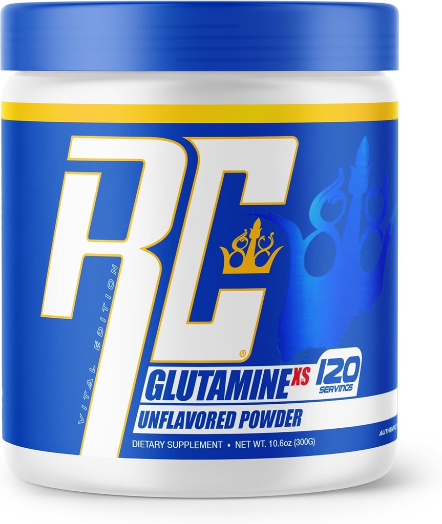 Ronnie Coleman Signature Series Glutamine Toz, Post Workout Muscle Recovery için Tamam, Erkekler ve Kadınlar için L-Glutamine, Güçlü Destek, Unflavored Drink Mix, 120 hizmet