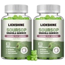 2 Πακέτο Σουρσόπ Graviola Gummies - 3000mg Extra Strength Soursop Leaves Συμπλήρωμα με Βιταμίνη C, Ψευδάργυρος - Digestive Aid, Ανοσολογική Υποστήριξη & Αντιοξειδωτικό - Χωρίς ζάχαρη, Μη ΓΤΟ, Vegan, 120 Counts