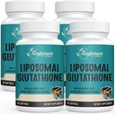2400 MG Liposomal Glutathione Softgels, Max Aborpsiyon, Active Form L-Glutathione Azaltıd (GSH), Hyaluronic Acid, Resveratrol, Master Antioksis for Detox, Brain, Immune System, 240 Softgels