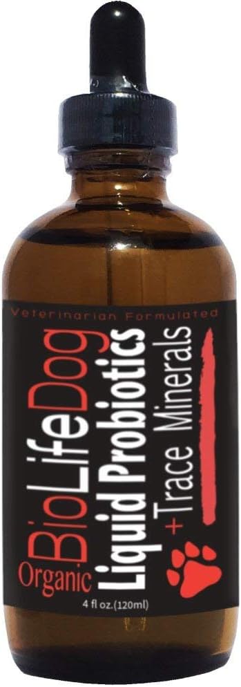 LiviaOne BioLifePet Liquid Probiotics for Dogs, Organic Dog Probiotic Supplements, Puppy and Dog Pet Probiotics, 4 Fl Oz (Pack of 1)