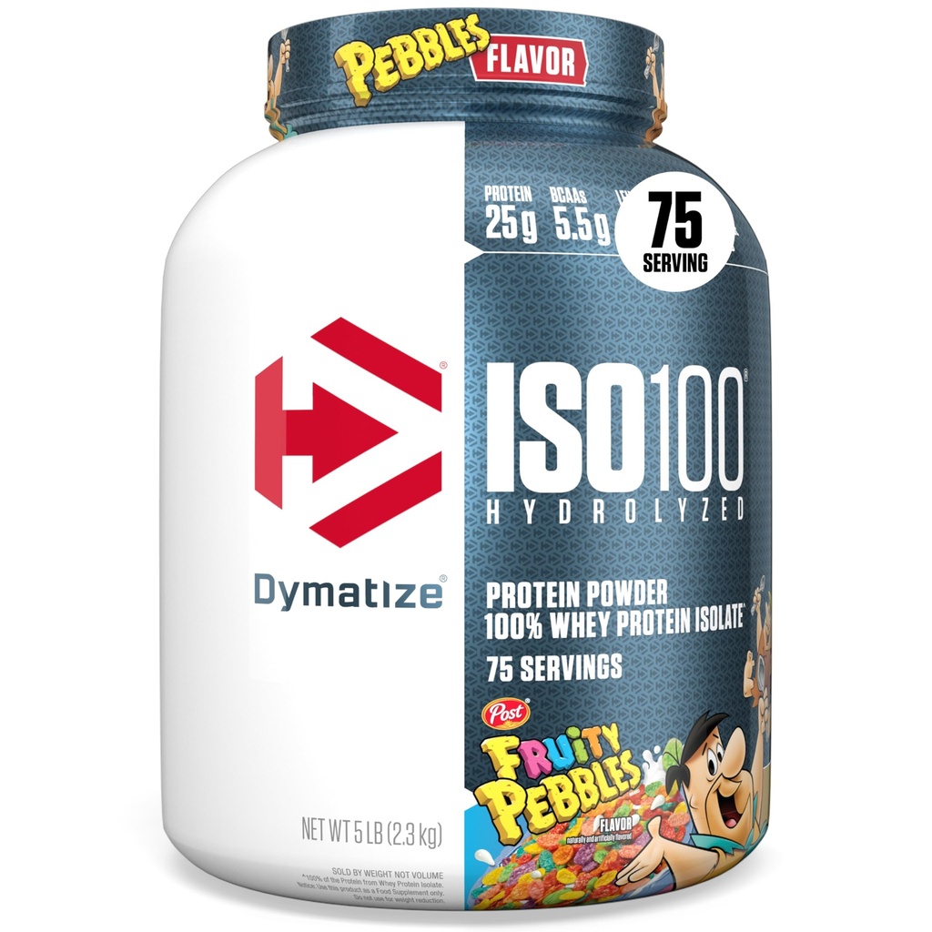 X Meyveli Pebbles ISO100 Whey Protein Toz Isolate, 25g of protein, 5.5g BCAAs, 120 Cal., Gluten Free, 1g Fat, 1g Sugar, 2g Carb (75 Hizmet)