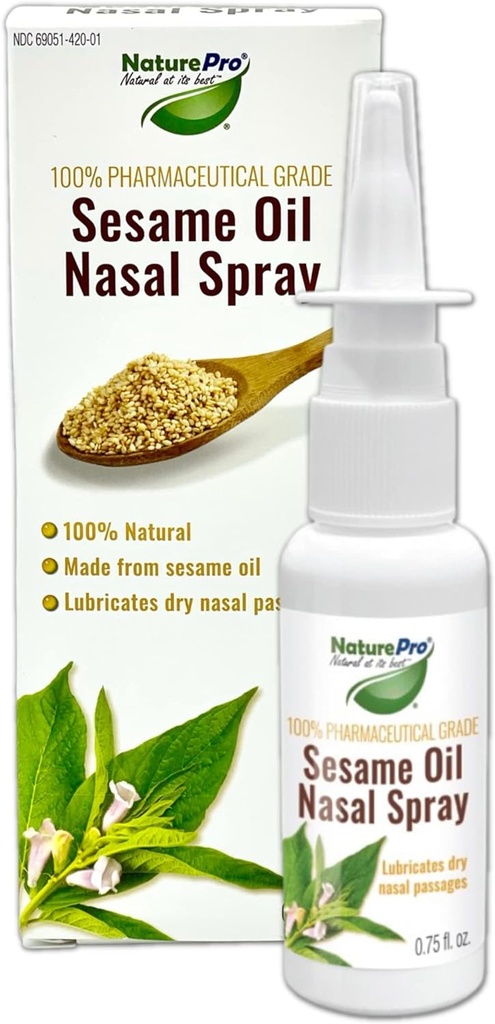 All-Nasal Ενυδατικό Σπρέι με 100% Φαρμακευτική Βαθμίδα Sesame Oil 0.75fl. σε Soothe & Moisturize Ξηρή μύτη, Ρινική Λιπαντική & Αποσυμφορητικό για την ανακούφιση ξηρής μύτης