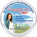Üç Lollies Preggie Pop Drops, Natural Green Apple, 21 Count