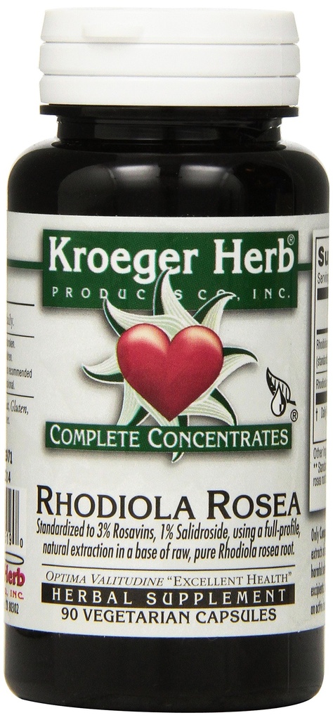 Kroeger Herb Rhodiola Rosea Vcaps, 90 κόμης