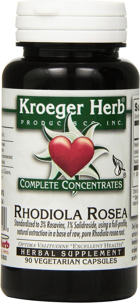 Kroeger Herb Rhodiola Rosea Vcaps, 90 Count