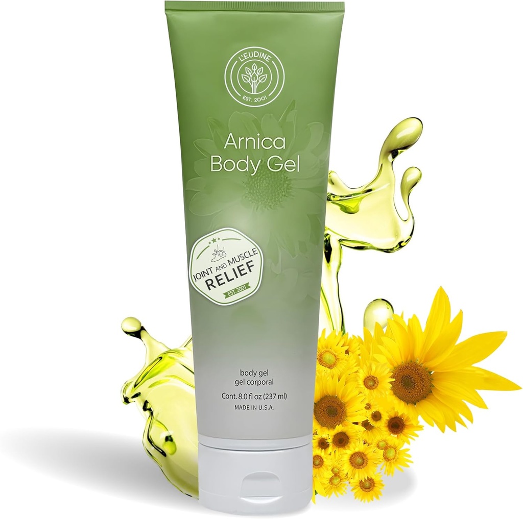L'EUDINE Arnica Bruise Gel - Arnica Gel Bruing ve Swelling için maksimum Güç - Kas Soreness - Doğal Formula 8 Fl Oz