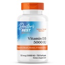 Doktor'S Best Vitamin D3, Capsule 5, 000 Iu for Health Bones, Teeth, Heart & Immune Support, Non-GMO, Gluten-Free, Soy Free, 720 Count (Pack of 1)