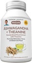 ANDREW LESSMAN Ashwagandha + Theanine 180 Capsules - Standardized Extract. Rahatlama, Focus ve Dengeli Mood. Küçük Easy to Swallow Capsules