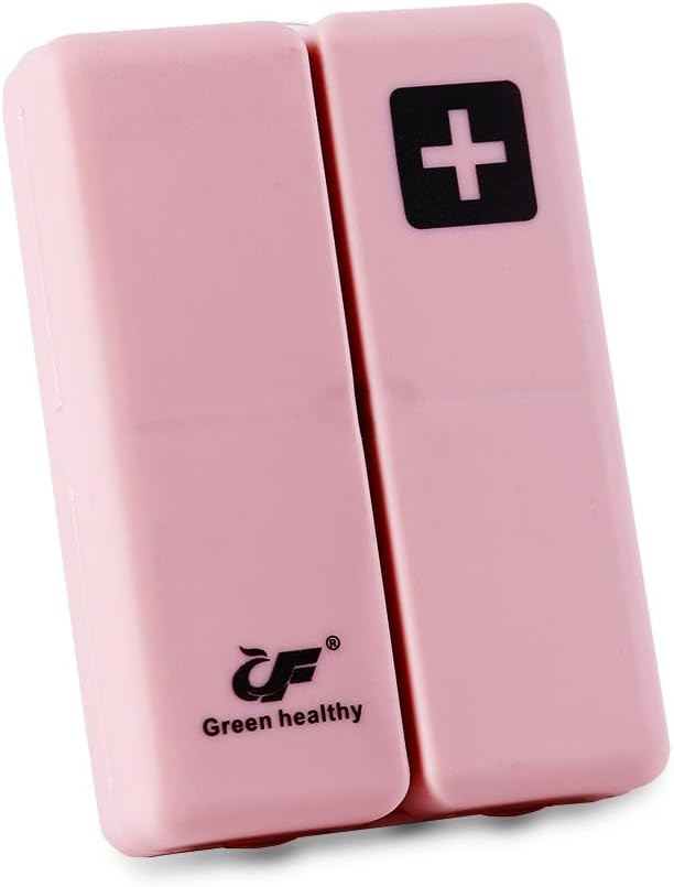 Günlük Manyetik Pill Box Organizer, 7 Tray Travel Scale Medicine Case Container, Cute Small Pocket Pill Chicken Capsule Torch Tracker for Drug, Fish Oil, Supplement, Tabletler, Pink Oil