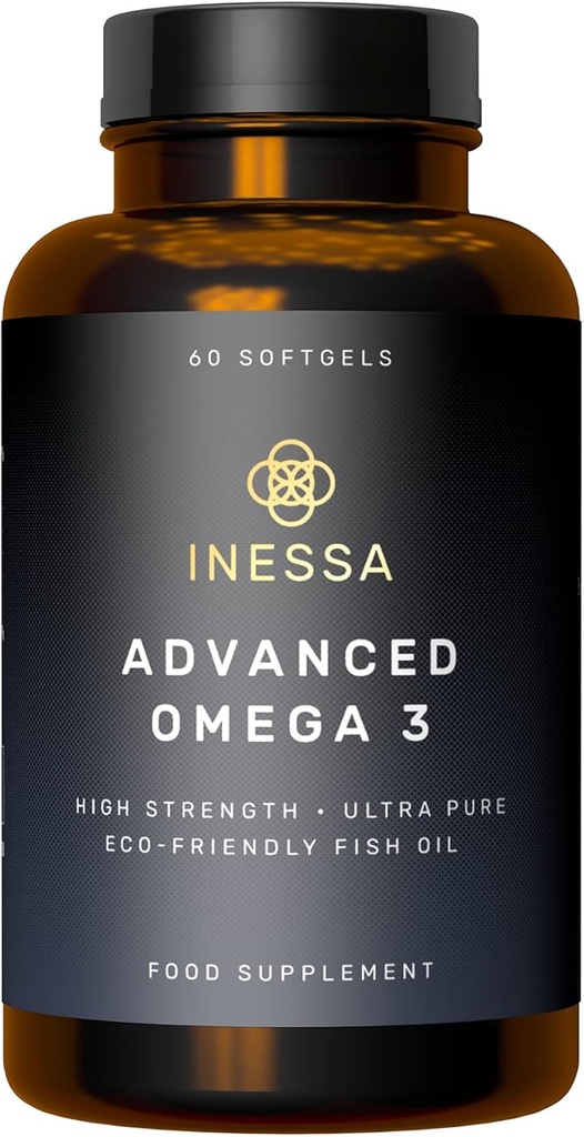 Omega 3 Fish Oil 1200 mg (480 mg/360 mg DHA per Capsule) High Strength, Ultra Pure, Eco Friendly 60 Capsules, 2 Ay Supply. GMP & Deniz Sertifikaları Arkadaşları