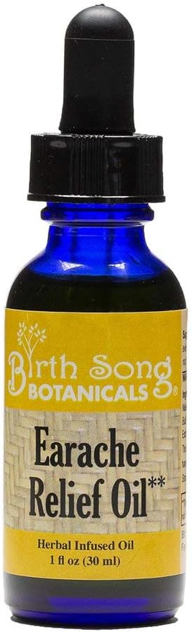 Doğum Song Botanicals Herbal Ear Oil, Natural Ear Drops, Blend ve Mullein Çiçekleri ile karıştırıldı, Mayomers ve Form Kids için, Yetişkinler, Bebek, 1oz Şişe