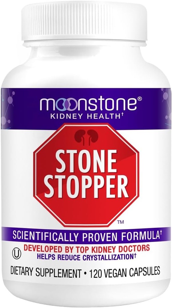 Stone Stopper Capsules, Kidney Stone Önleme, Kalsiyum Oxalate Protector, alkali Citrate Support Supplement, Urologists to Support Kidney Health, 30 Day Supply (120) Count)