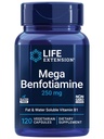 Life Extension Mega Benfotiamine, 250 mg, bir Fat-plastik thiamin, sağlıklı Metabolism, Ultra-bio available B1, yüksek Potency, Gluten-Free, Non-GMO, Vegetarian, 120 Capsules