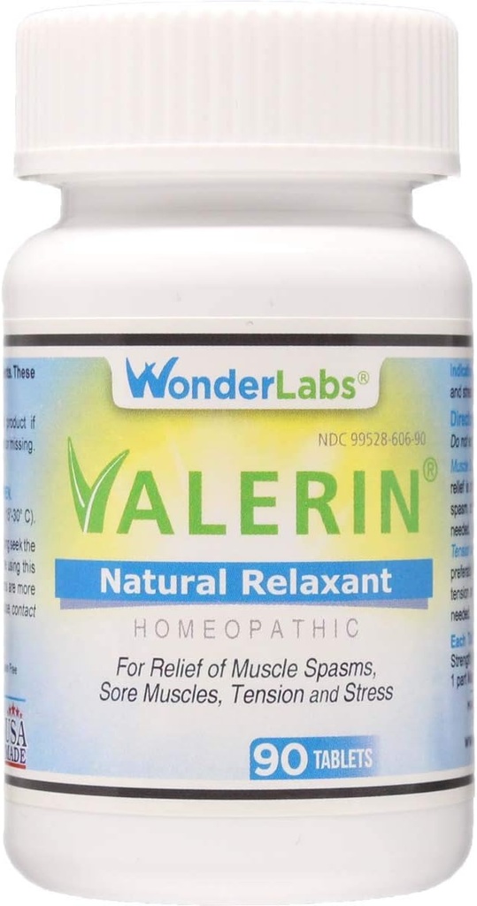 Valerian Natural Relaxant for Gergin Relief, Stress Relief, Leg Cramp Relief and Other Muscle Cramps Magnezyum, Passion Flower, & Valerian Root Muscle Relaxant - (90ct)