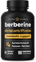 NutraChamps Berberine Supplement | Ultra High Strength % 97 Yükseklik | Berberine HCL 1500 mg + Berbevis Phytosome Ekstras Metabolik Destek | Premium 500 mg 90 Vegan Capsules