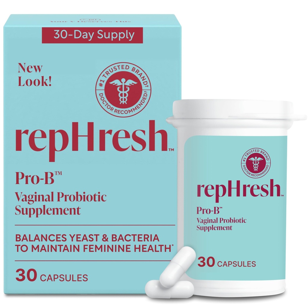 RepHresh Pro- B Γυναικεία προβιοτικά, συμπλήρωμα προβιοτικών για γυναίκες, 30 στοματικά καψάκια