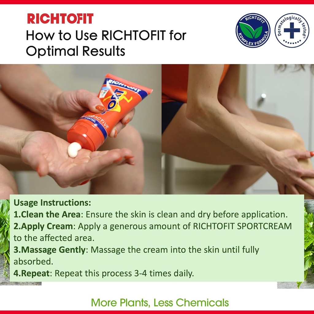 Hızlı Active Sports Gel - Fast-Acting Muscle Comfort, Sporcuların Pre & Post Workout için ideal, Herbal Infüzyon Gel, Hızlı Aborpsiyon, Non-Greasy, Made in Macaristan