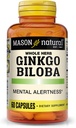 Mason Natural Ginkgo Biloba, 1 Ay Supply, Zihinsel Uyarılık ve Destek Optimal Beyin Fonksiyonlarını Geliştirmeye yardımcı olur, 60 Capsules