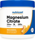 Nutricost Magnezyum Citrate Toz (Peach Mango, 250 Gram)