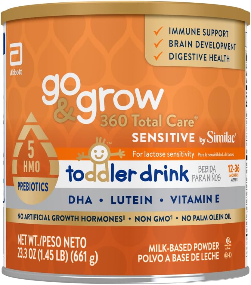Go & Grow 360 Total Care Hassas Tarafından Similac Toddler Beslenme 5 HMOs, Toz, 23.3-oz Can