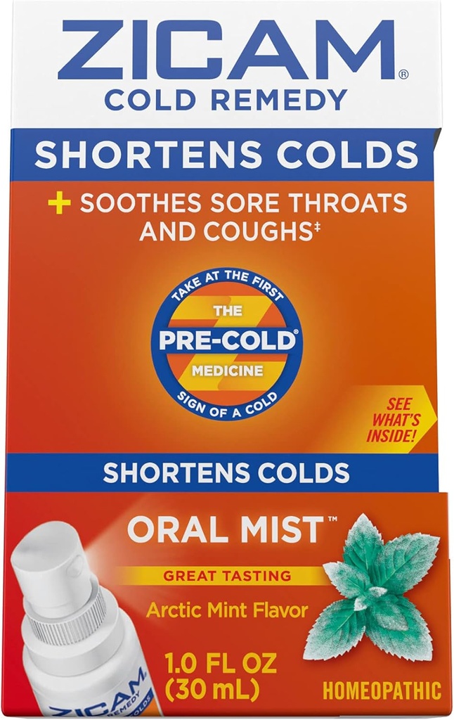 Zicam Cold Remedy çinko Arctic Mint Oral Mist, 1 Ounce