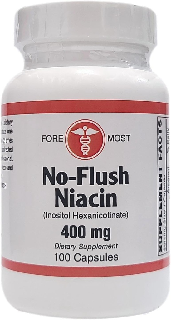 Ολιστική Υγεία No-Flush Νιασίνη - 400mg - 100 Κάψουλες