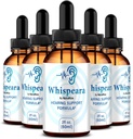 (5 Pack) Whispeara Drops - Resmi Whispeara Sağlıklı İşitme, Focus ve Performans, Tüm Doğal Whispeara İşitme Desteği Formula, Premium Whispeara Gotas Review (150 Hizmet)