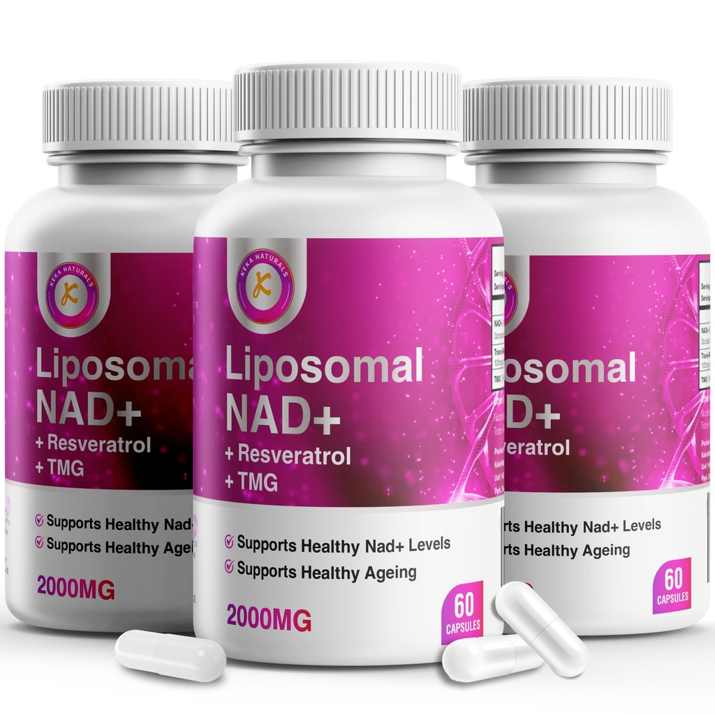 Αμιγής NAD ρεσβερατρόλη και TMG, 2000mg, 3 σε 1 Advanced Formula, ανοσοποιητική & ενεργειακή υποστήριξη, δέρμα & συνολική υγεία, 60 κάψουλες