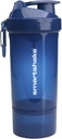 Smartshake O2GO ONE Plastik Protein Shaker Şişe 800 ml | 27 oz - Leakproof Vida-on Lid - Honda Free - Unisex - Navy Blueshake
