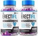 (2 Pack) Erectifil Gummies, Erectifil 1000 MG Gummies, Tüm Doğal Formula Erkekler için Destek, Genel Sağlık ve Peak Performansı için Premium Erkek Supplement, Erec tifil Gomitas Yorumlar (120 Gummies)