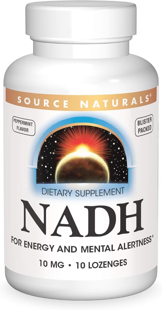 Source Naturals NADH 10 mg, Enerji ve Zihinsel Uyarılığı - 10 Tablet