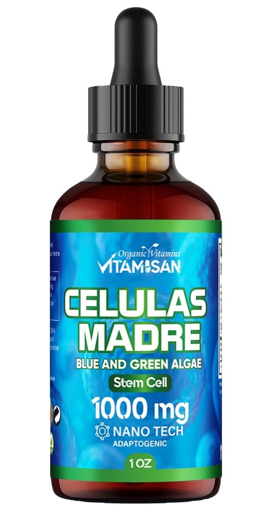 Celulas Madres Stem Cell Support, Plant-Based, Adaptogen Blend,Cordyceps, Rhodiola Rosea, Afa, Astragalus, B Complex, Reishi, Ganoderma, Blue-Green Algae, Spirulina, 1000 mg Natural 13 Key Malzemeler.