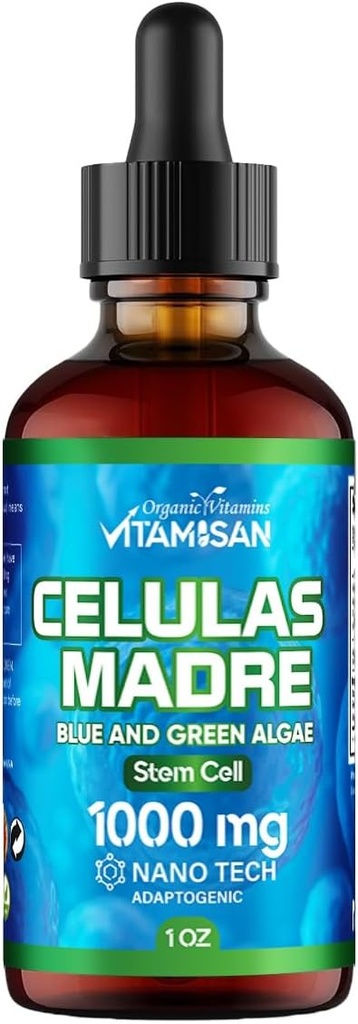 Celulas Madres Stem Cell Support, Plant-Based, Adaptogen Blend,Cordyceps, Rhodiola Rosea, Afa, Astragalus, B Complex, Reishi, Ganoderma, Blue-Green Algae, Spirulina, 1000 mg Natural 13 Key Malzemeler.