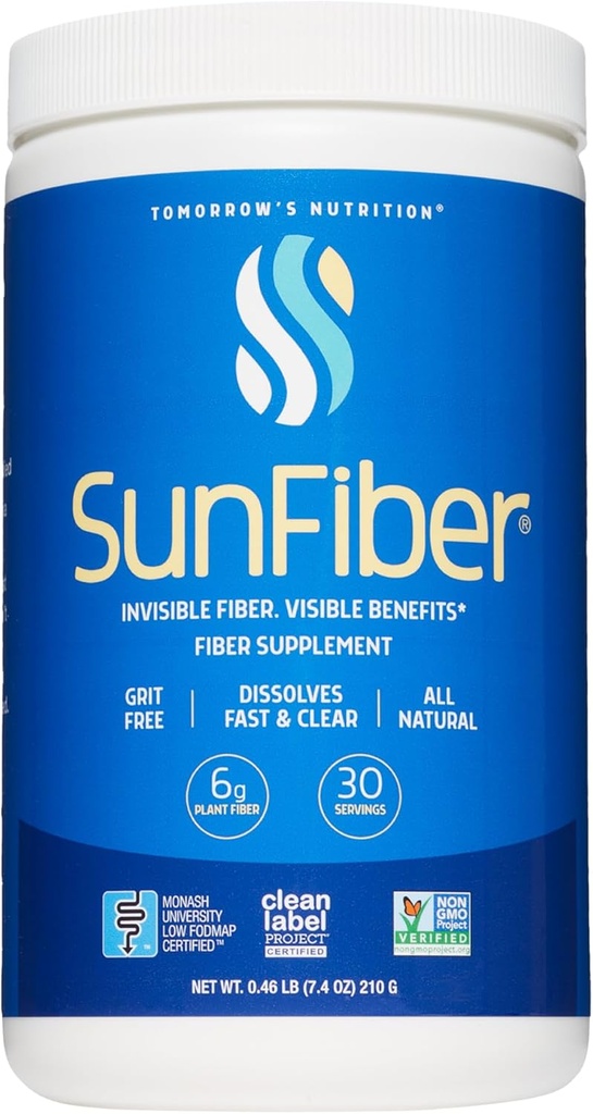 Yarının Beslenme, Sunfiber, Digestive Health, Low FISOAP, Gluten-Free, Unflavored, 30 Hizmet