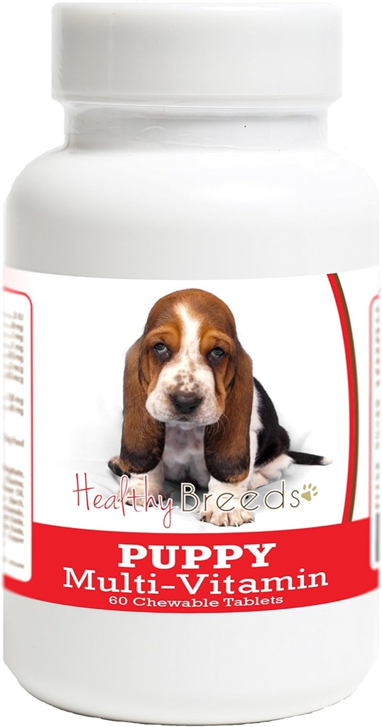 Healthy Breeds Basset Hound Puppy Dog Multivitamin Tablet 60 Count
