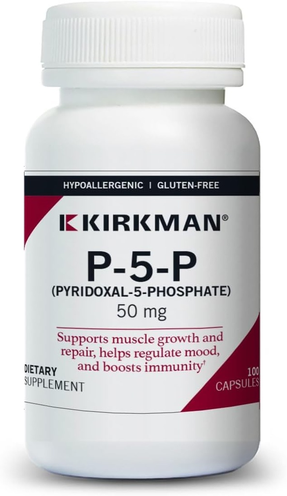 Kirkman – P-5-P (Πυριδοξικό 5- Φωσφορικό, Βιταμίνη Β-6 Μεταβολίτη) 50 mg - Υποαλλεργικό 100 Αριθμός