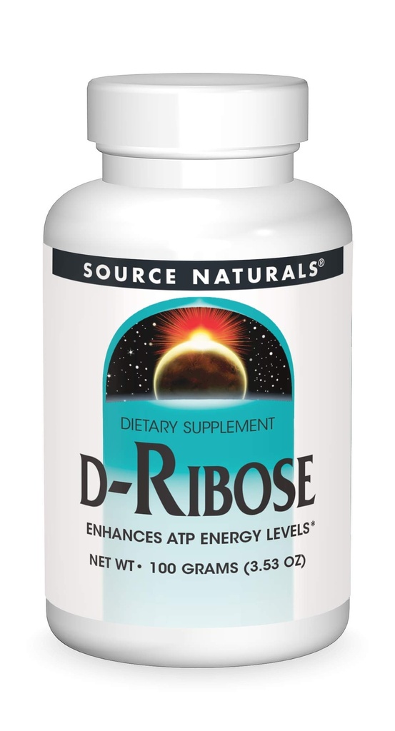 Source Naturals D-Ribose, Enhances ATP Energery* - 100 Grams Powder