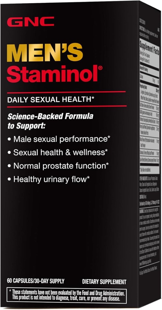 GNC Men's Staminol - 60 Capsules (30 hizmet)