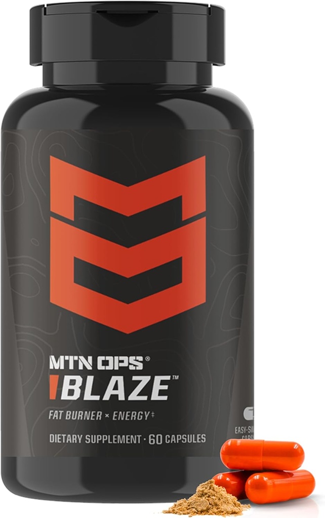 MTN OPS Blaze Fat Burner & Termogenic Metabolism ATM for Kilo Kaybı için 210 mg Caffeine Pills Enerji Boost için, 30 Hizmet