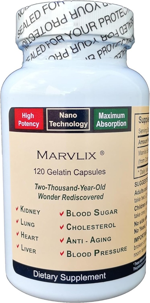 Cordyceps Sinensis Mushroom, Supports Heart, Lungs, Kidneys, Liver - Pure, Potent ve Bio kullanılabilir - 120 Capsules