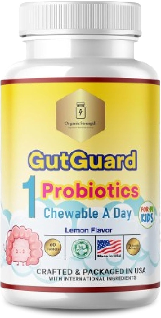 Çocuklar Gut Health için Probiyotikler | Lemon Flavor, Halal Çocuklar Probiyotik | Çocuklar için Bir Gün 4-12. Çocuklar için probiyotikler, Digestive Support ve Wellness'ı geliştirmek.