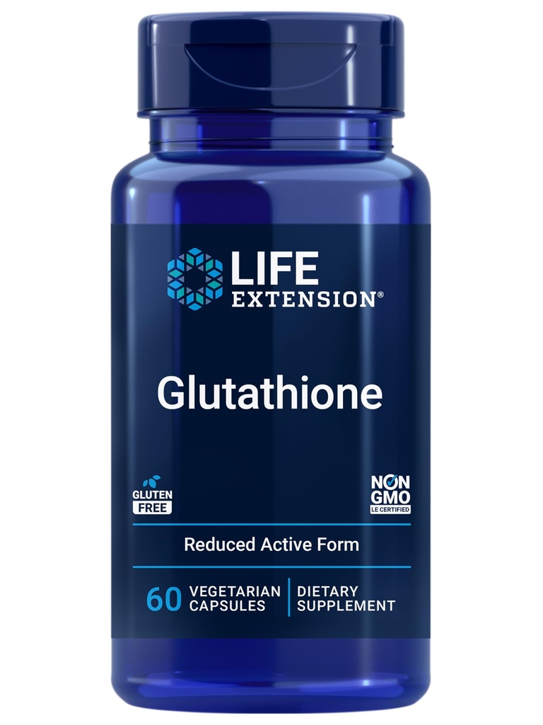 Life Extension Glutathione 500 mg – Glutathione Capsules, Antioxy Supplement, Oxidative Stress, Active Reduced Form – Gluten-Free, Non-GMO, Vegetarian – 60 Capsules