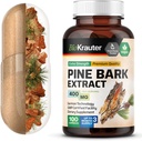 BIO KRAUTER Pine Bark Extract Κάψουλες 400 mg - 100 Count - Συμπλήρωμα αντιοξειδωτικών - 95% Proanthocyanidins - Συμπλήρωμα Pine Bark - Vegan, Χωρίς πληρωτικά