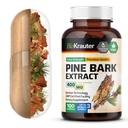 BIO KRAUTER Pine Bark Extract Capsules 400 mg - 100 Kont - Antioksi Supplement -% 95 Proanthocyanidins - Pine Bark Supplement - Vegan, No Fillers