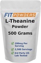 L-Theanine Toz 100% Pure, Non-GMO, Vegan, Gluten Free Theanine Toz Supplement (Multiple Dimensions) Mood and Cognitive, Stress Relief and Relaxation, Scoop Dahil (500 Grams)
