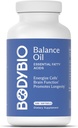 BodyBio Balance Oil - Vegan Omega 3 6 Supplement - Cold-Pressed Safflower & Flaxseed Oil - Beyin Fonksiyonlarını Destekler, Sağlıklı Cilt ve Mood