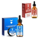 Sandalwood Beard growth Kit with 2X Biotin for Men and Vanilla Beard growth Oil, Natural Materialss & bloodens Face Hair growth