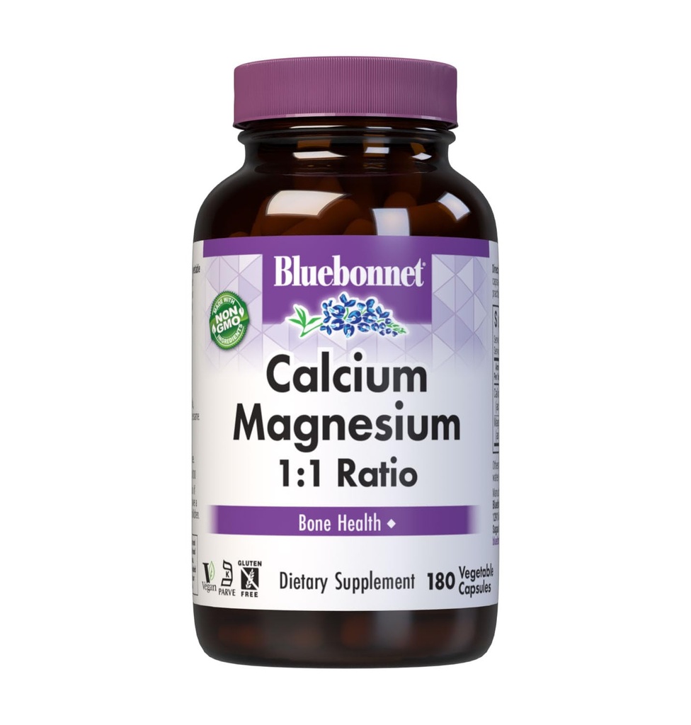 BlueBonnetelli Magnezyum 1:1 - Vejetaryen Capsules, 180 Kont, White