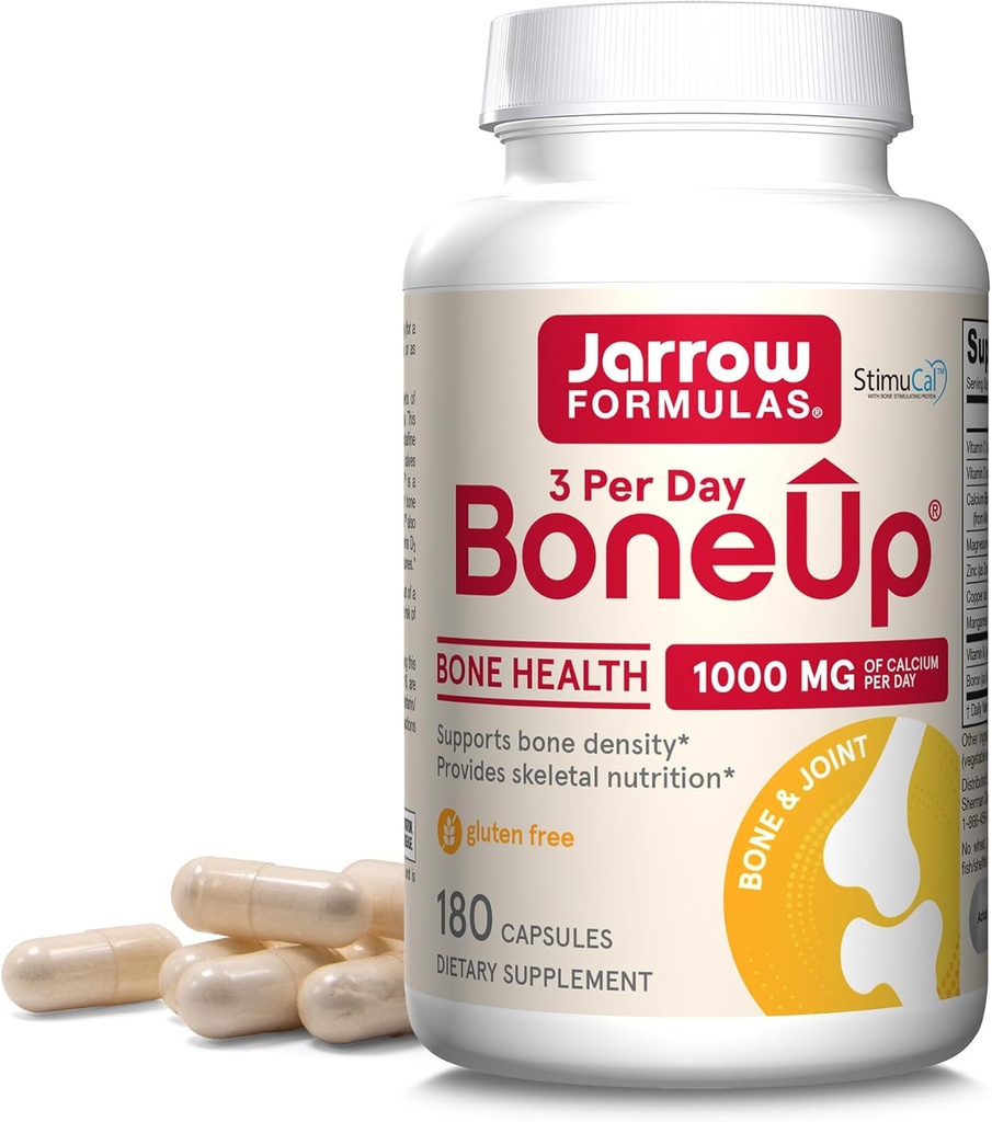 Jarrow Formulas BoneUp Üç Gün Kemik Yoğunluğu ve Skeletal Beslenme için, D3, K2 ( MK-7) ve Kalsiyum, 180 Capsules, 60 Day Supply